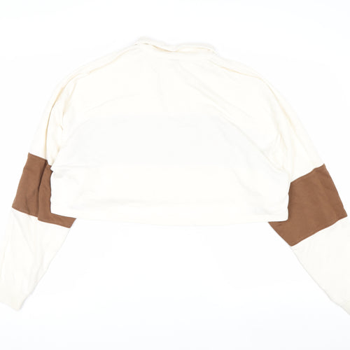 H&M Divided Women's Beige Brown Pullover Collared Sweatshirt XL