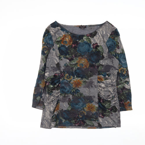 Phase Eight Women’s Multicoloured Floral Tunic Top Size 14 3/4 Sleeve