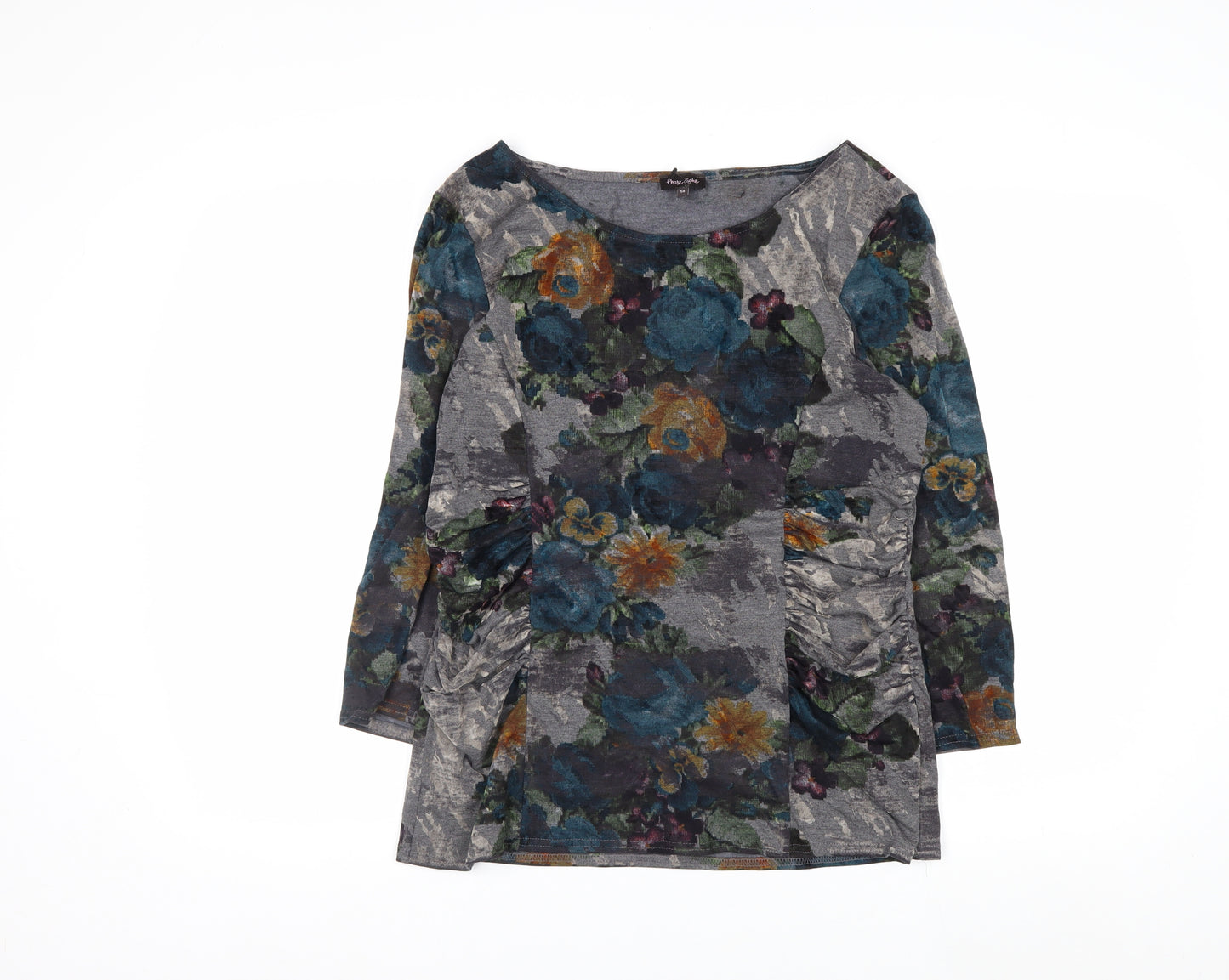 Phase Eight Women’s Multicoloured Floral Tunic Top Size 14 3/4 Sleeve