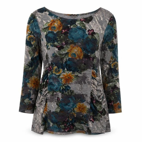 Phase Eight Women’s Multicoloured Floral Tunic Top Size 14 3/4 Sleeve