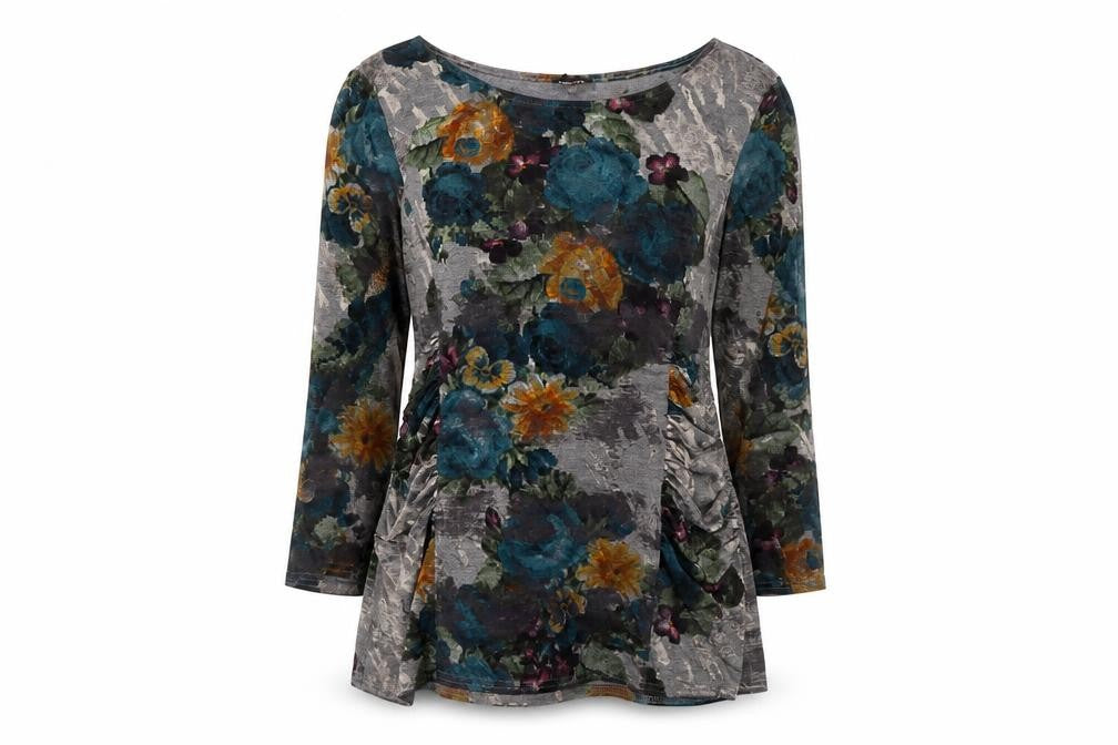 Phase Eight Women’s Multicoloured Floral Tunic Top Size 14 3/4 Sleeve