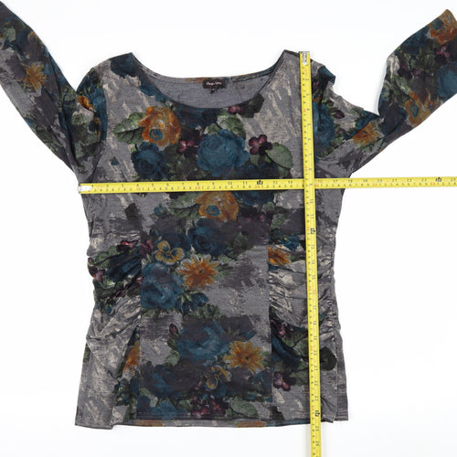 Phase Eight Women’s Multicoloured Floral Tunic Top Size 14 3/4 Sleeve