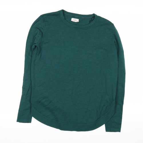 Fat Face Women’s Green Wool Blend Crew Neck Long Sleeve Jumper Size 10