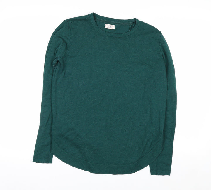 Fat Face Women’s Green Wool Blend Crew Neck Long Sleeve Jumper Size 10