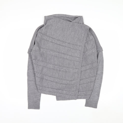 Marks and Spencer Per Una Women's Grey Size 8 Roll Neck Jumper