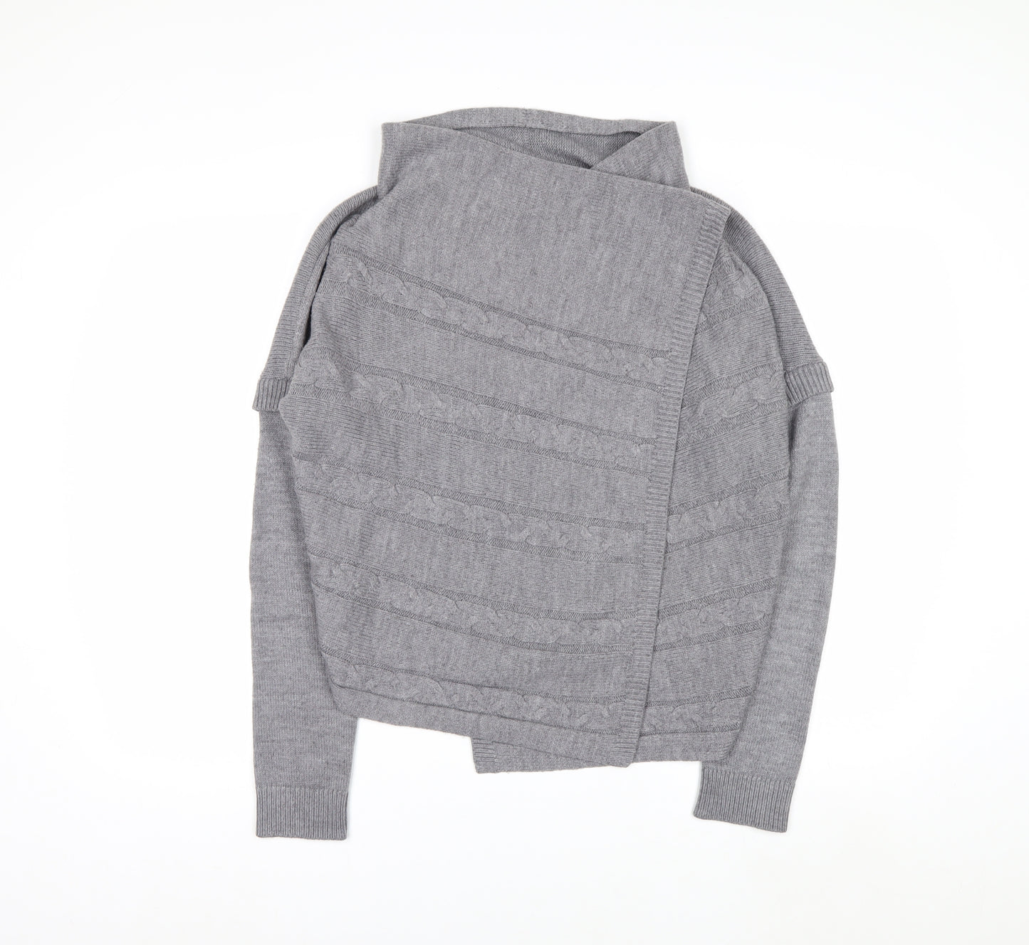 Marks and Spencer Per Una Women's Grey Size 8 Roll Neck Jumper
