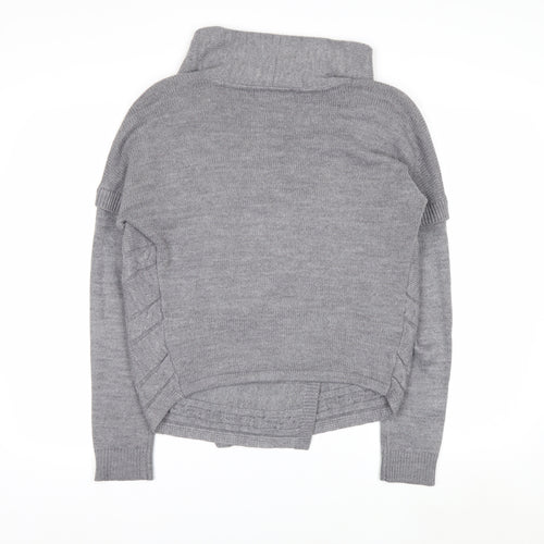 Marks and Spencer Per Una Women's Grey Size 8 Roll Neck Jumper