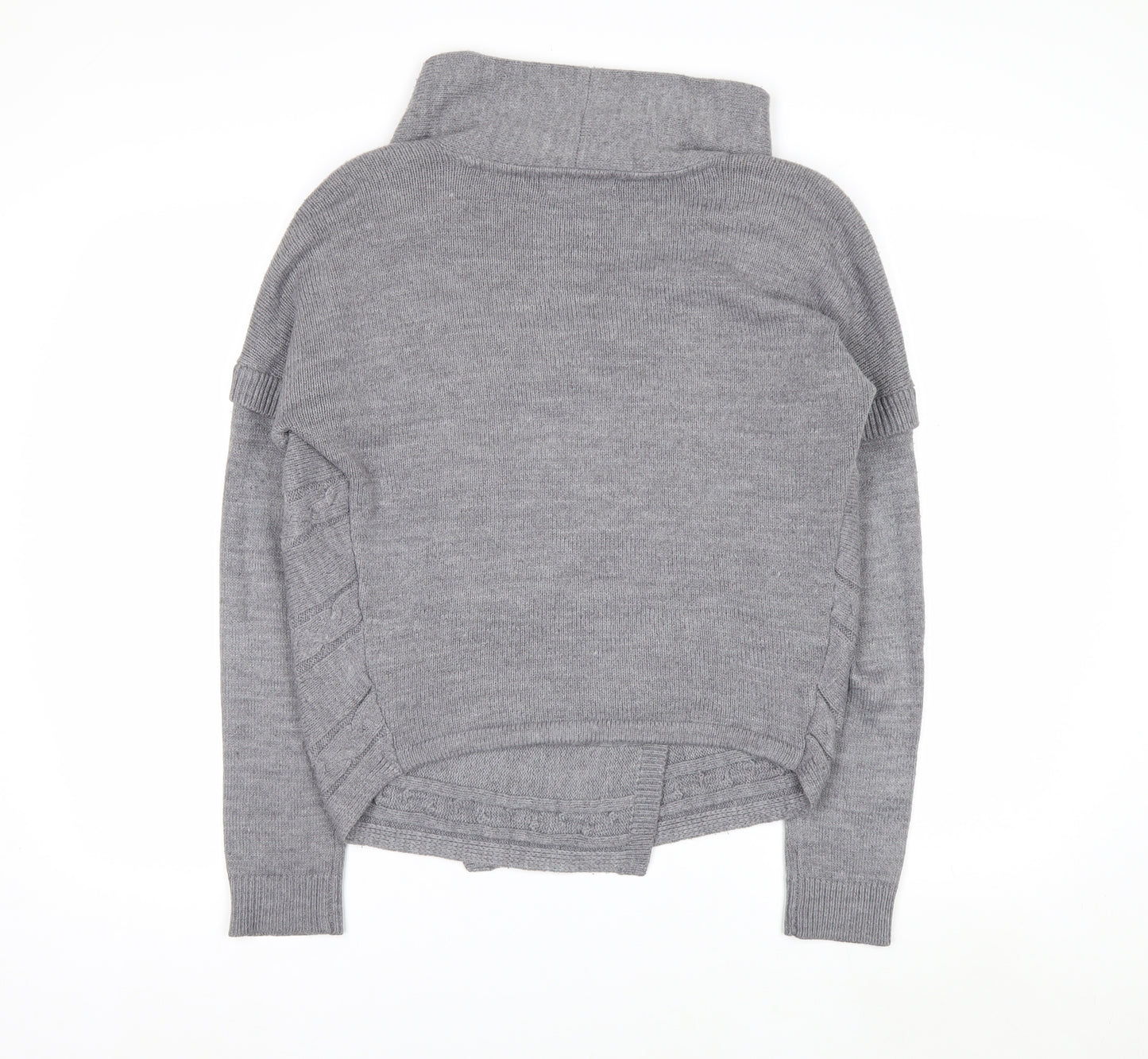 Marks and Spencer Per Una Women's Grey Size 8 Roll Neck Jumper
