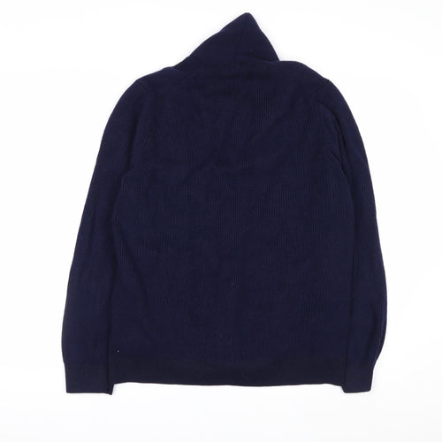 Sunspel Men's Blue Wool Shawl Collar Cardigan M