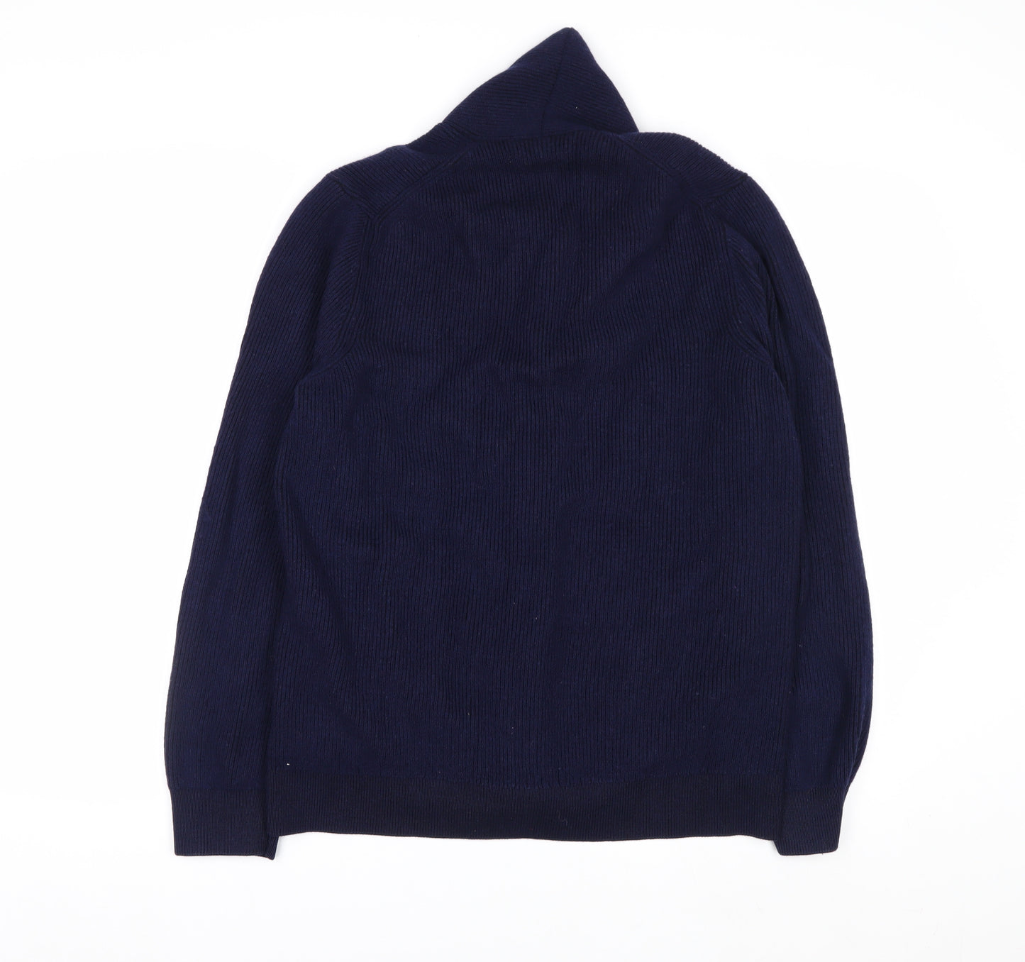 Sunspel Men's Blue Wool Shawl Collar Cardigan M