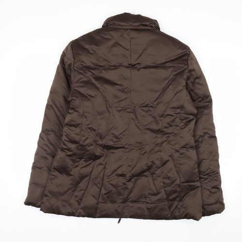 a.n.a Womens Brown Puffer Jacket Size M Quilted Down Winter Coat