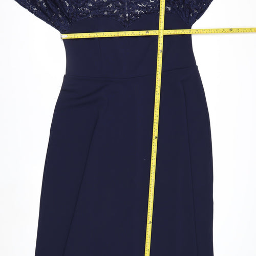 Yours London Women's Blue Lace Fit & Flare Dress Size 18