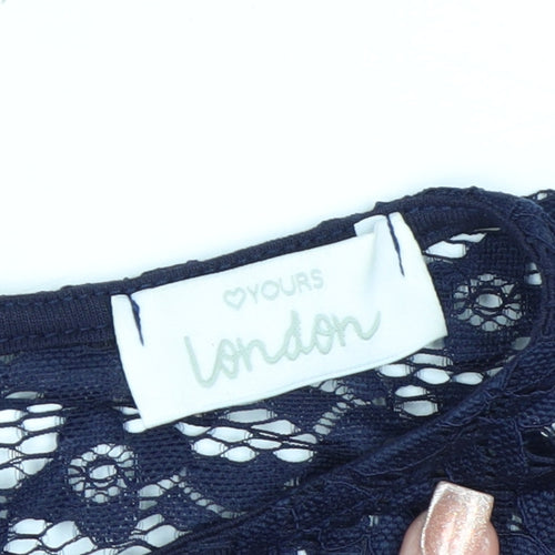 Yours London Women's Blue Lace Fit & Flare Dress Size 18