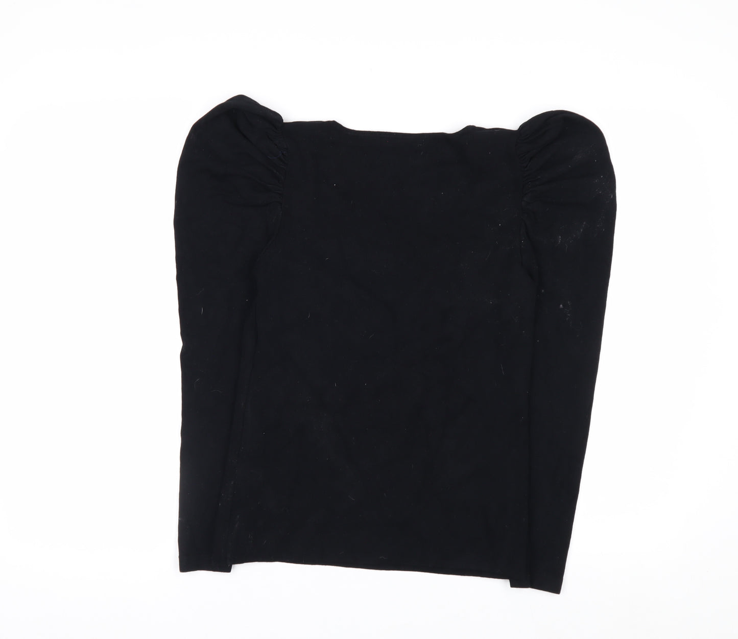 Judi Love by Very Womens Black V-Neck Puff Sleeve Knit Jumper Size 14