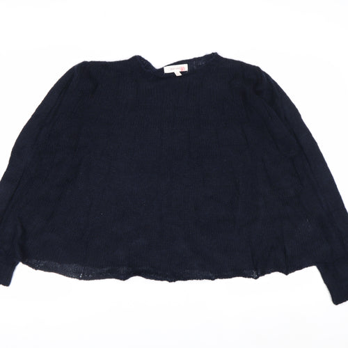 Marks and Spencer Per Una Women's Blue Long Sleeve Mohair Blend Jumper Size M