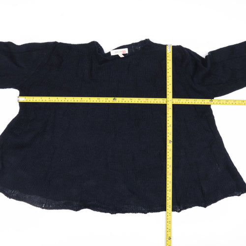 Marks and Spencer Per Una Women's Blue Long Sleeve Mohair Blend Jumper Size M