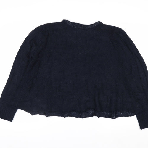 Marks and Spencer Per Una Women's Blue Long Sleeve Mohair Blend Jumper Size M