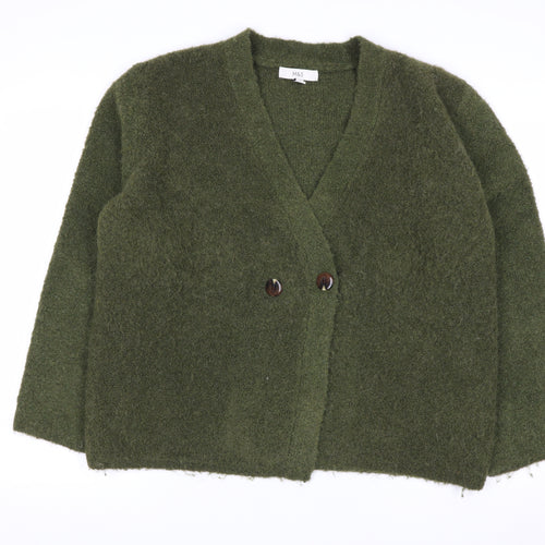 Marks and Spencer Women’s Green Wool Blend V-Neck Button Cardigan M