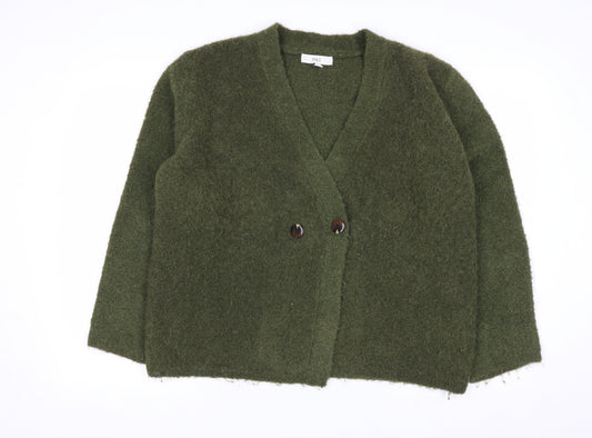 Marks and Spencer Women’s Green Wool Blend V-Neck Button Cardigan M