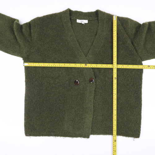 Marks and Spencer Women’s Green Wool Blend V-Neck Button Cardigan M