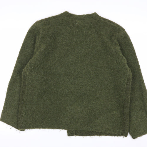 Marks and Spencer Women’s Green Wool Blend V-Neck Button Cardigan M