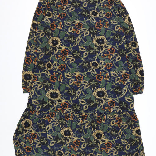 Pebble Bay Womens Multicoloured Floral Shift Dress M Long Sleeve