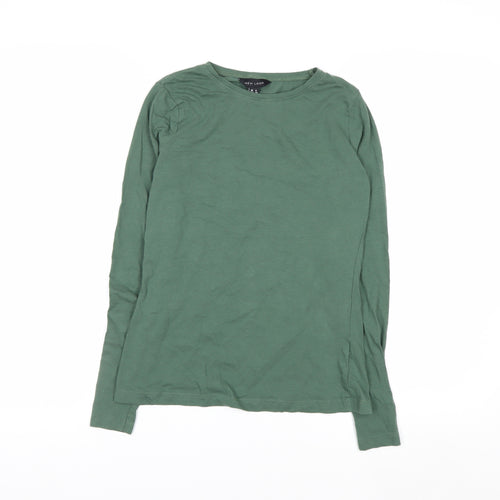 New Look Women’s Green Long Sleeve Basic Cotton T-Shirt Size 6