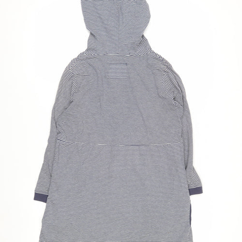 Jack Wills Women Navy Striped Cotton Tunic Hoodie Size 8