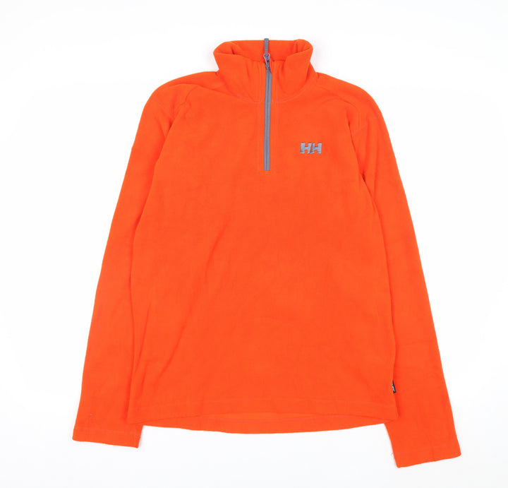 Helly Hansen Men's Orange Fleece 1/2 Zip Pullover Sweatshirt S