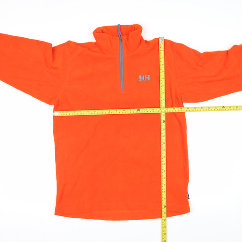 Helly Hansen Men's Orange Fleece 1/2 Zip Pullover Sweatshirt S
