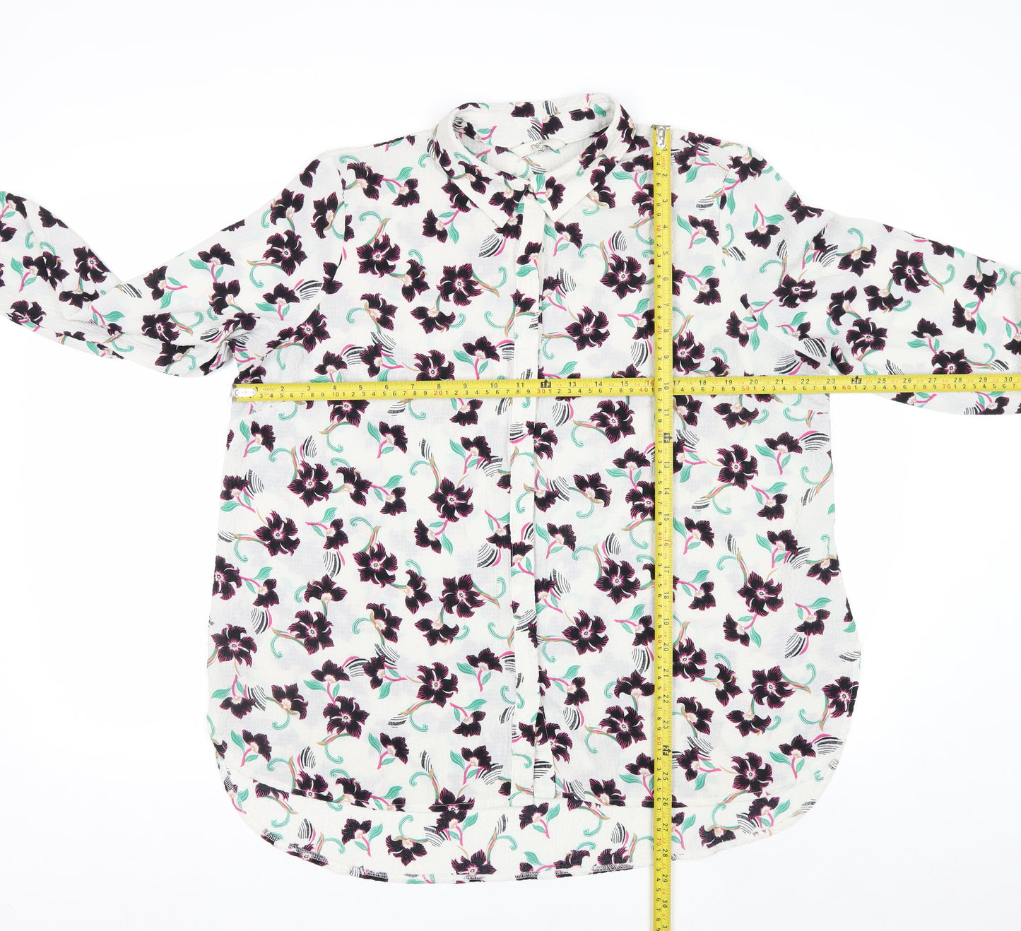 Next Women's Multicoloured Floral Button-Up Shirt Size 20