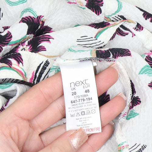 Next Women's Multicoloured Floral Button-Up Shirt Size 20