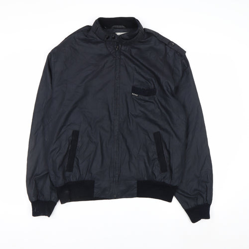 Rene de France Men's Black XL Bomber Jacket Classic Style