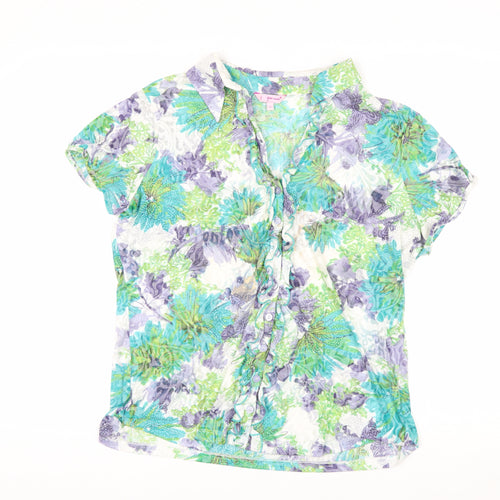 Marks and Spencer Per Una Women's Multicoloured Floral Blouse Size 18