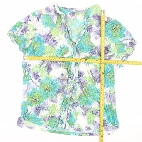 Marks and Spencer Per Una Women's Multicoloured Floral Blouse Size 18