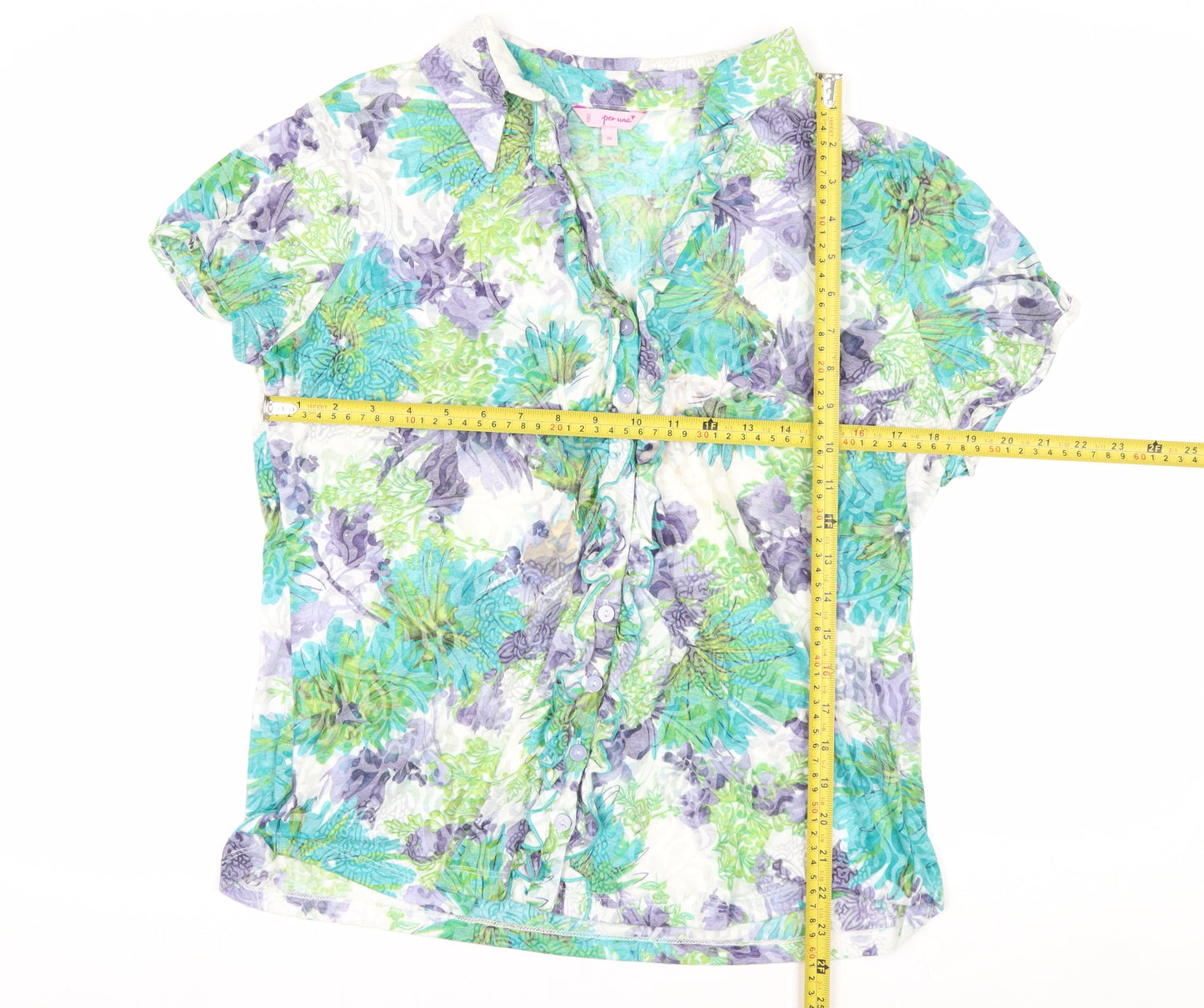 Marks and Spencer Per Una Women's Multicoloured Floral Blouse Size 18