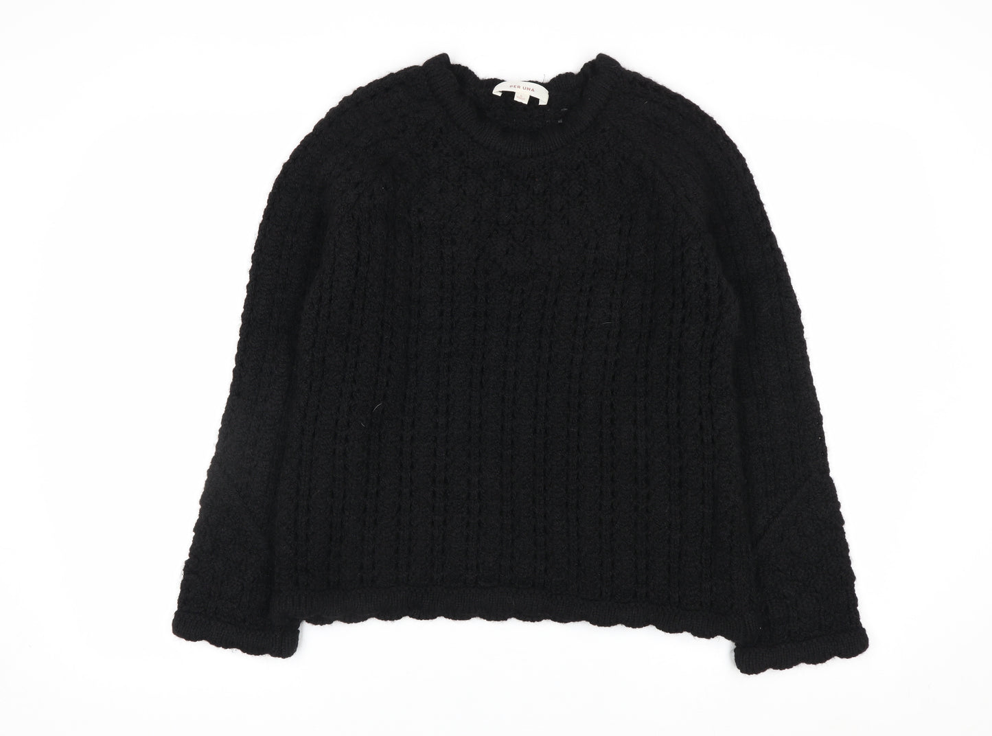 Marks and Spencer Per Una Women’s Black Chunky Knit Jumper Size S