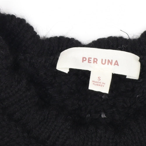 Marks and Spencer Per Una Women’s Black Chunky Knit Jumper Size S