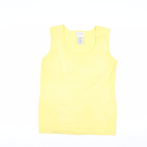 White Stag Women's Yellow Sleeveless Knit Jumper Size S