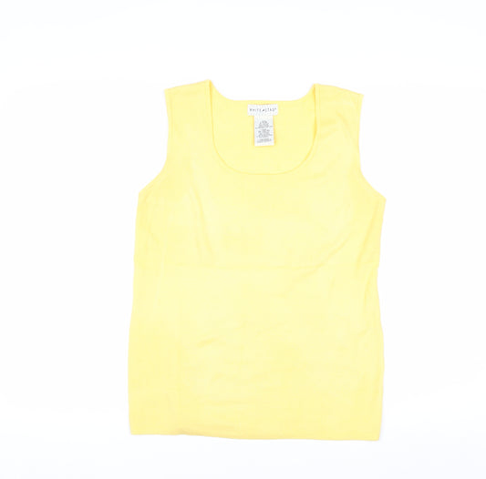 White Stag Women's Yellow Sleeveless Knit Jumper Size S