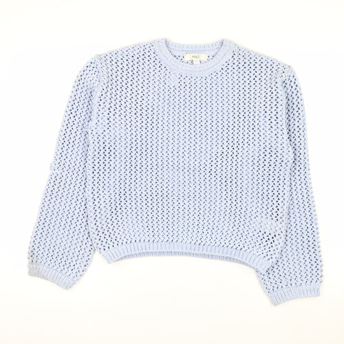 Marks and Spencer Women’s Blue Open-Knit Pullover Jumper XS