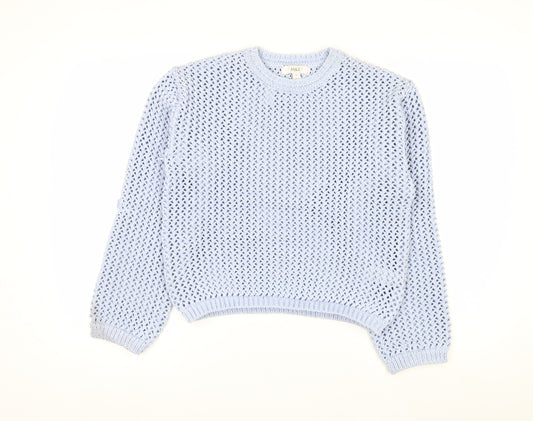 Marks and Spencer Women’s Blue Open-Knit Pullover Jumper XS