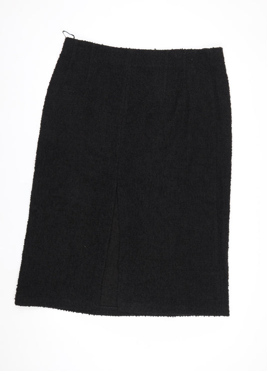 Marks and Spencer Womens Black Knee Length Pencil Skirt Size 20