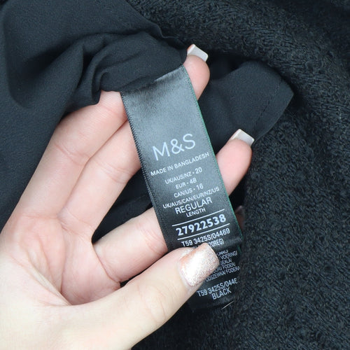 Marks and Spencer Womens Black Knee Length Pencil Skirt Size 20