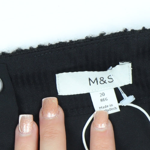 Marks and Spencer Womens Black Knee Length Pencil Skirt Size 20