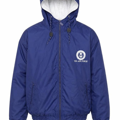 Gear For Sports Men Blue Hooded Windbreaker Jacket S