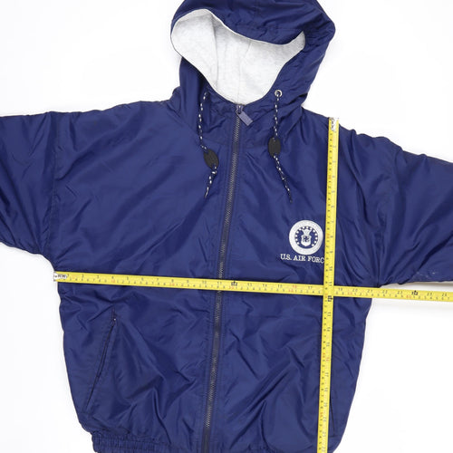 Gear For Sports Men Blue Hooded Windbreaker Jacket S