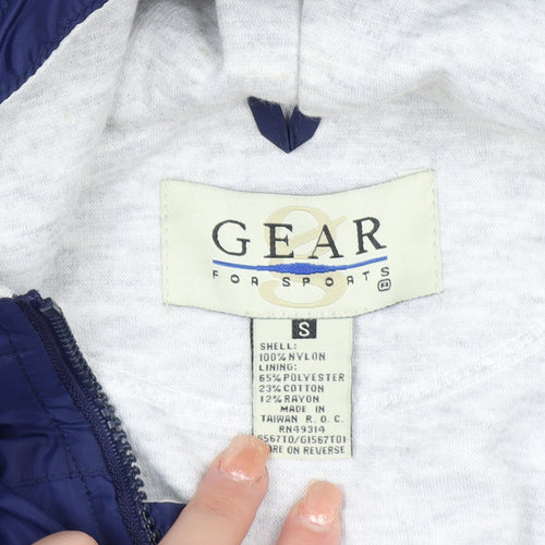 Gear For Sports Men Blue Hooded Windbreaker Jacket S