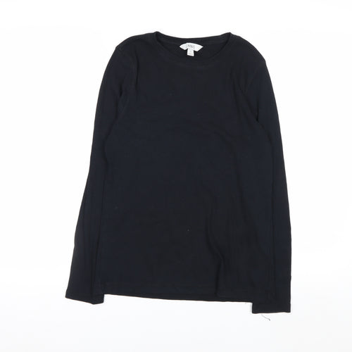 Marks and Spencer Women's Black Long Sleeve Basic Jersey T-Shirt Size 14