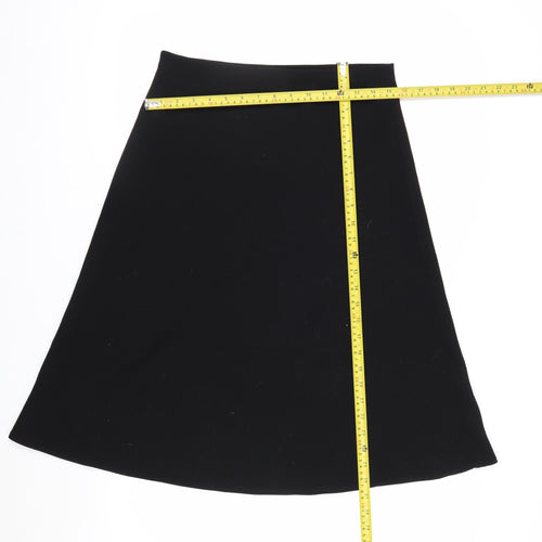 Marks and Spencer Women's Black A-Line Knee Length Skirt Size 10